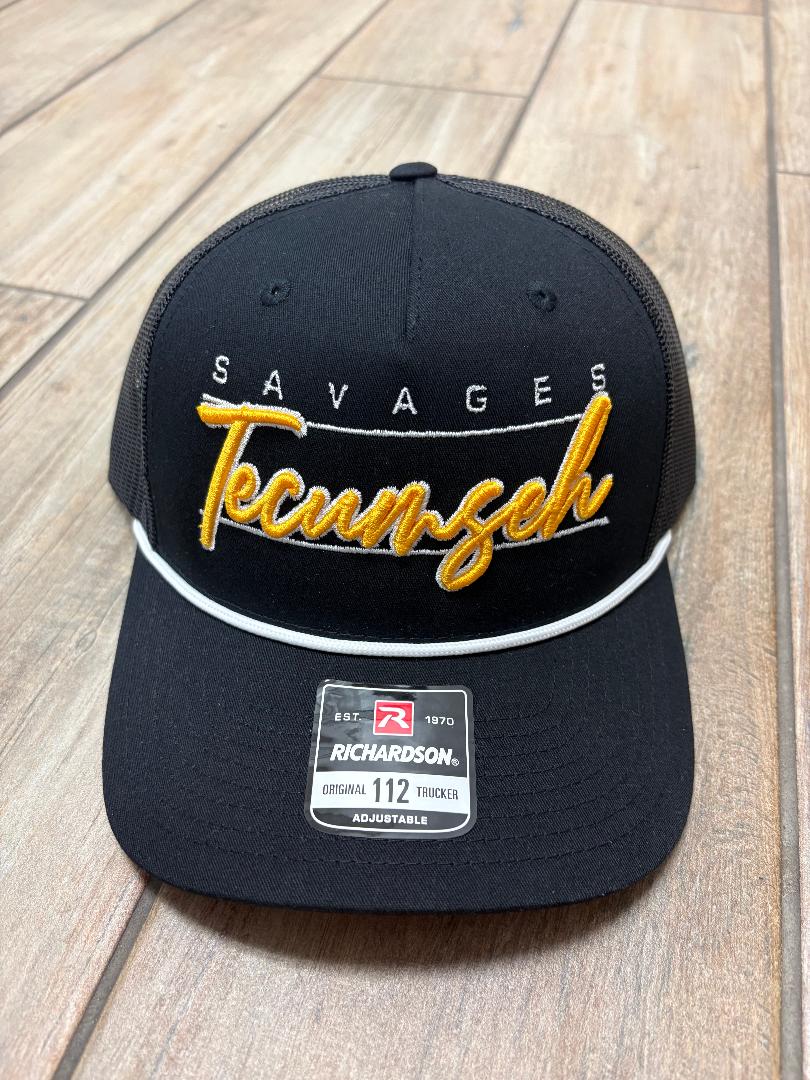 Tecumseh Savages Script Lined Hats