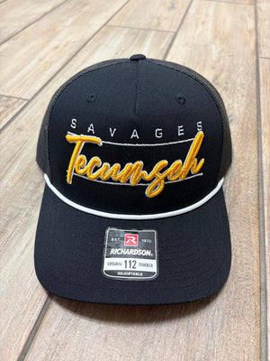 Tecumseh Savages Script Lined Hats