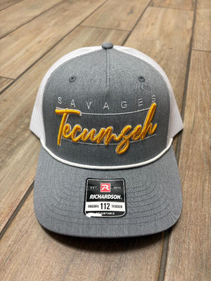 Tecumseh Savages Script Lined Hats
