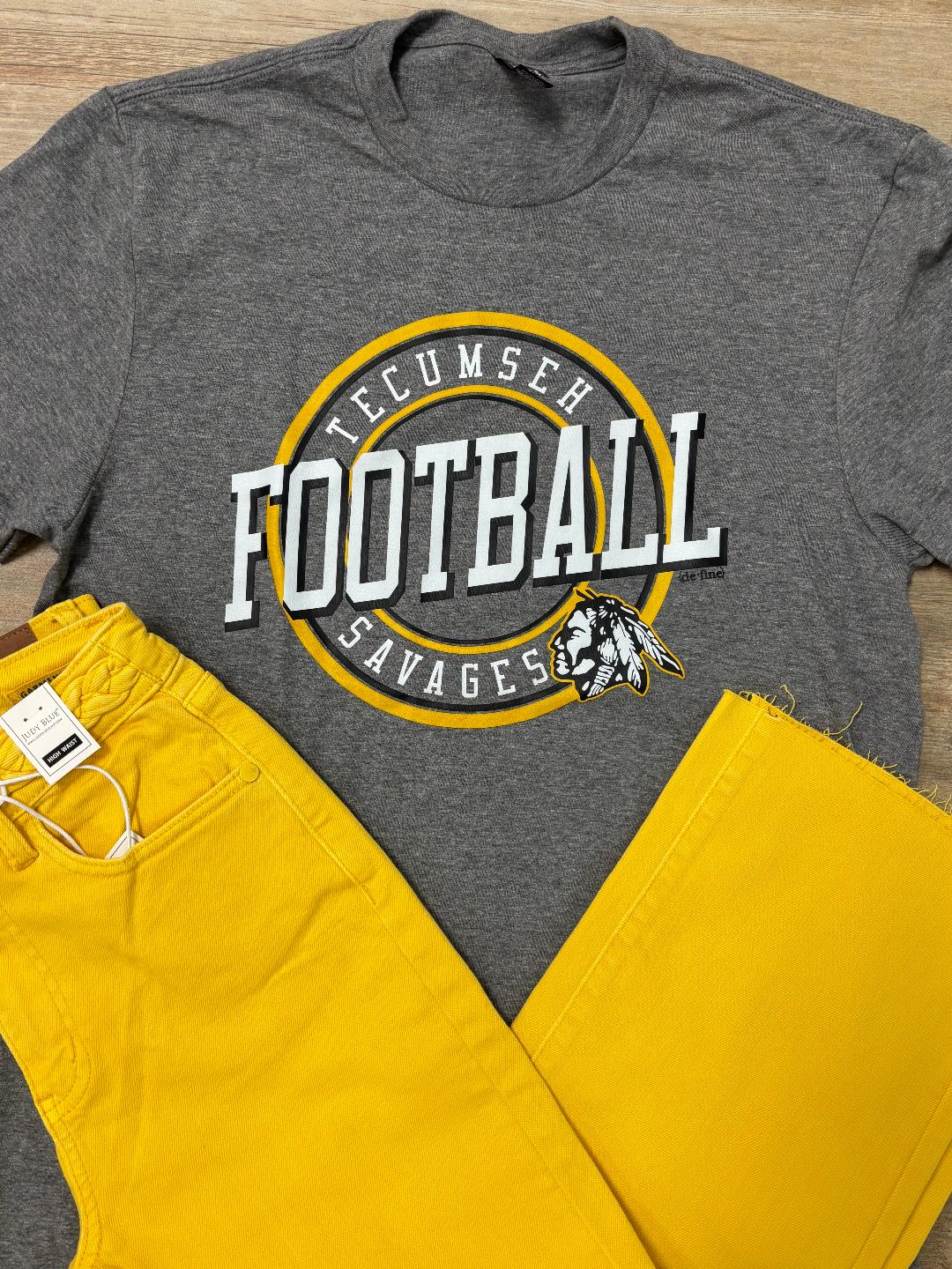 Tecumseh Savages Football Graphic Tee or Hoodie