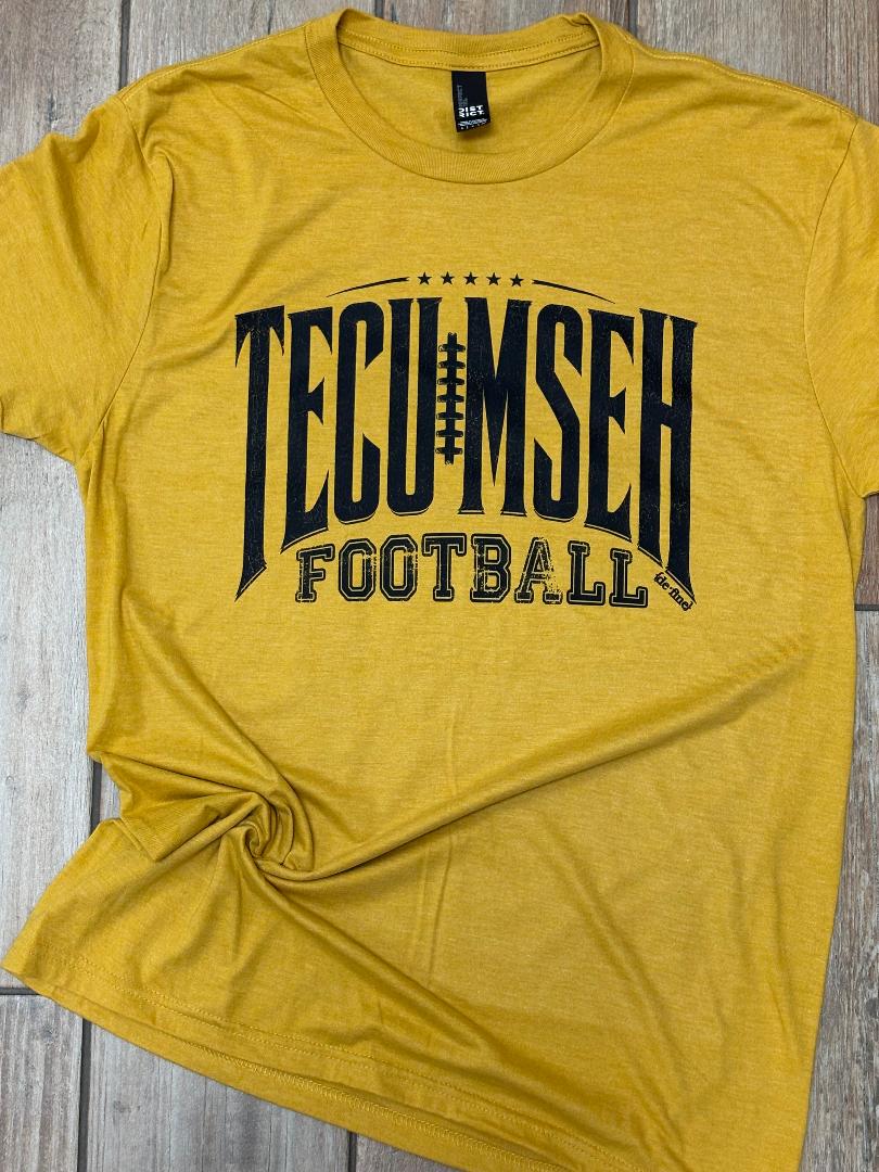 Tecumseh Football Grunge Graphic Tee