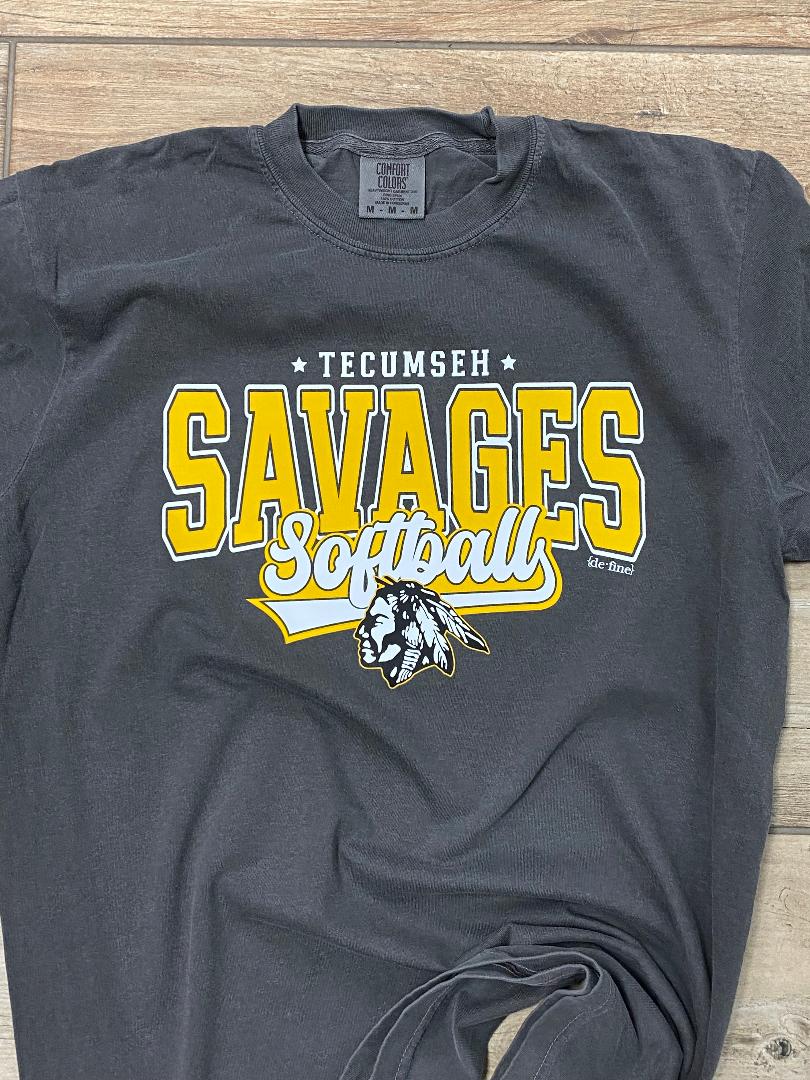 Tecumseh Savages Softball Graphic Tee or Hoodie