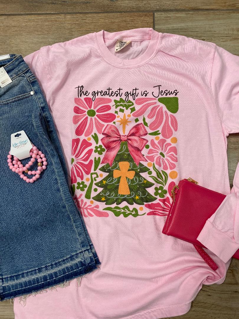 The Greatest Gift is Jesus Graphic Long Sleeve Tee