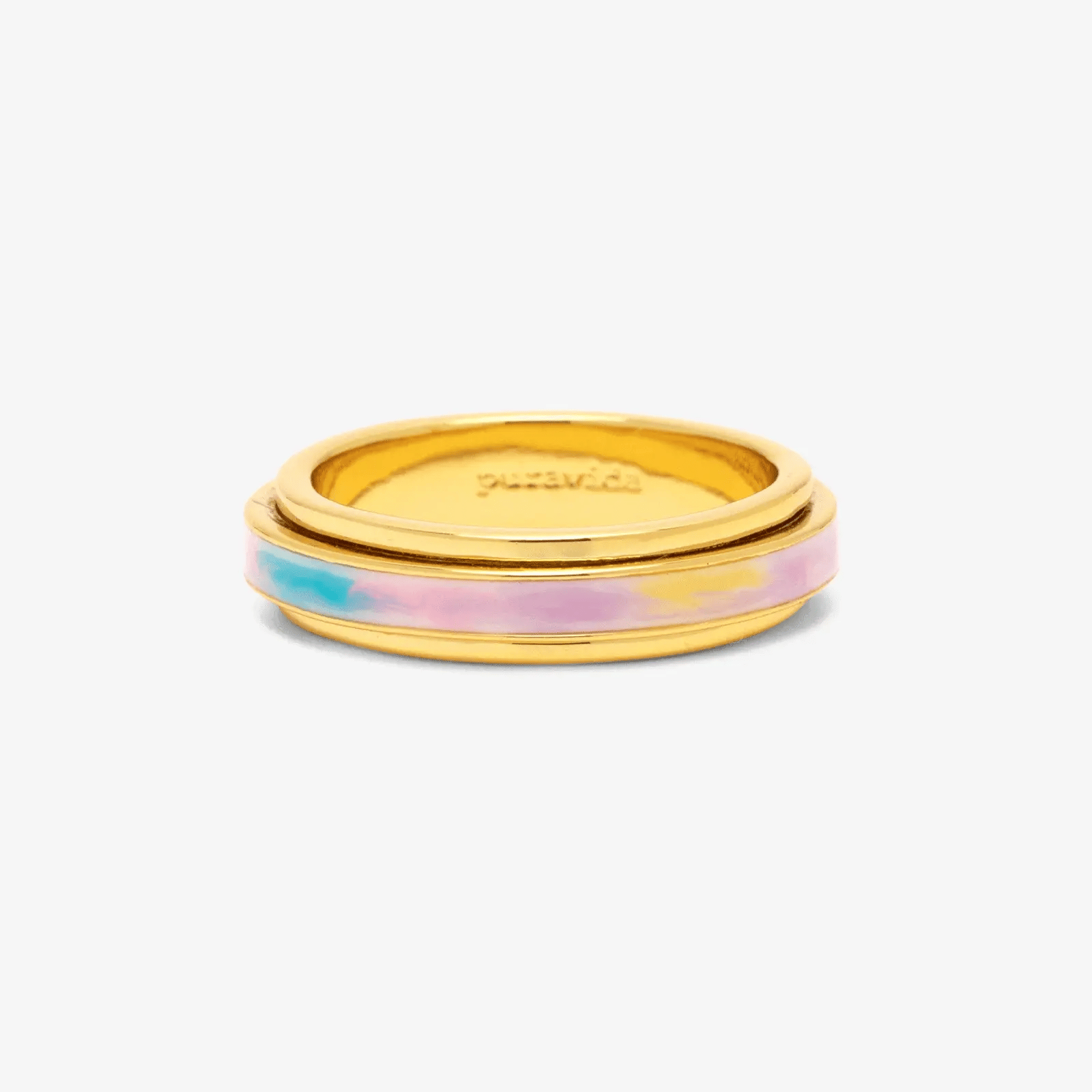 Pura Vida Gold Tie Dye Fidget Ring
