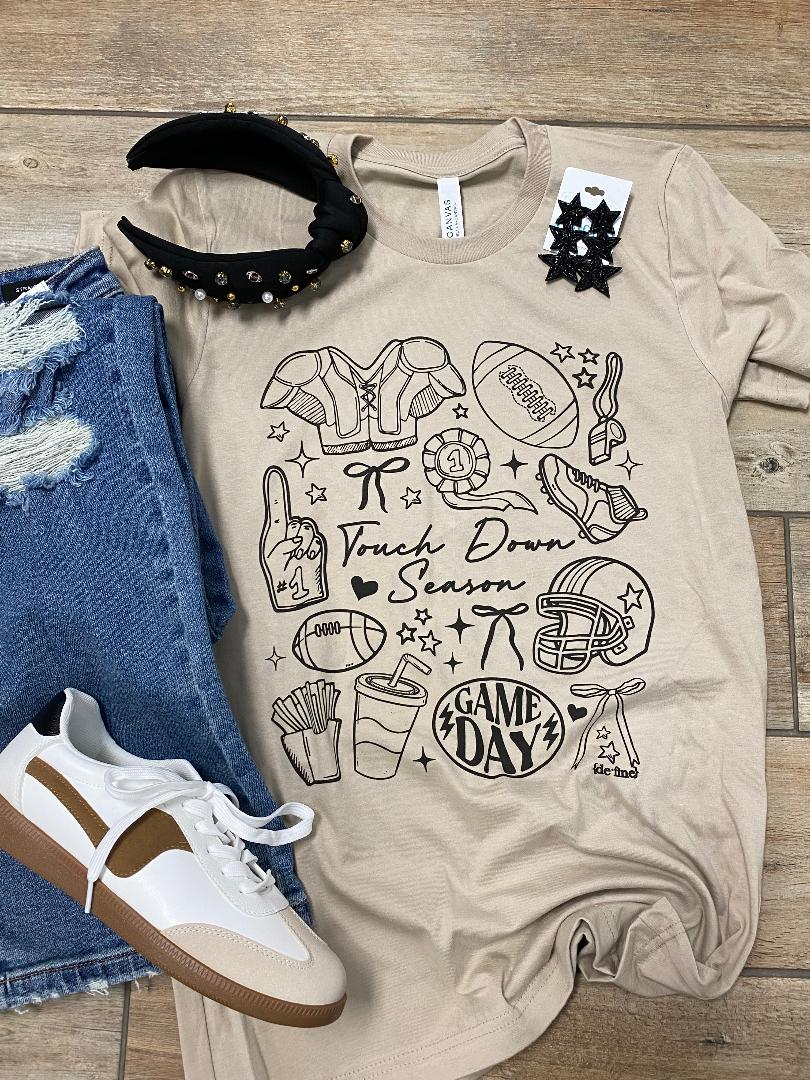 Touch Down Season Collage Graphic Tee or Sweatshirt