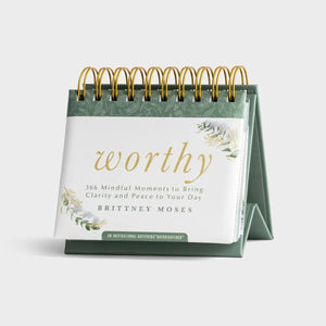 DaySpring Brittney Moses- Worthy: 366 Mindful Moments to Bring Peace & Clarity to Your Day Perpetual Calendar
