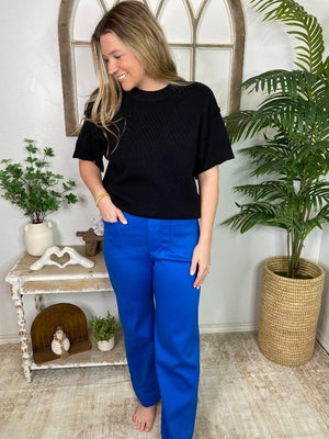 Stretchy Pants in Black, Ocean or Off White