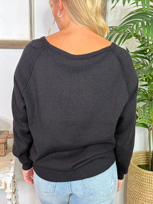 Black Off the Shoulder Sweater