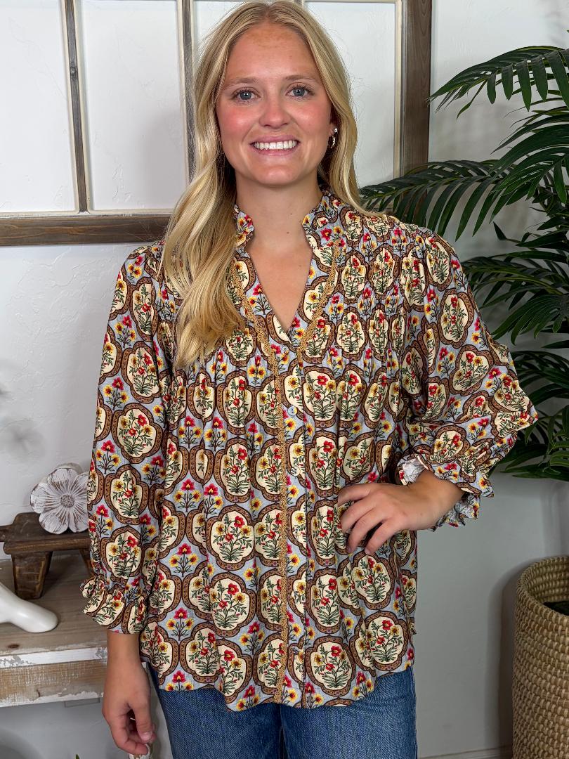 Vintage Botanical Blouse