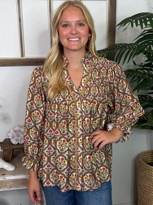 Vintage Botanical Blouse