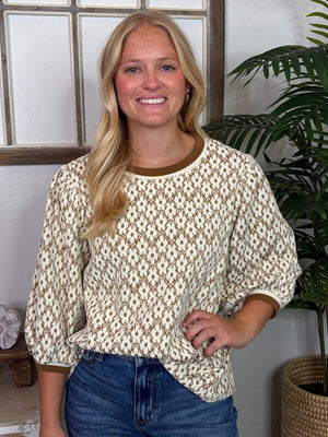 Daisy Jacquard Top