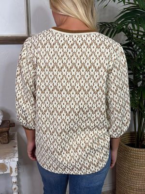 Daisy Jacquard Top