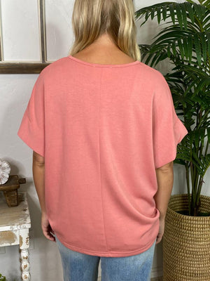 Mauve Batwing Loose Top