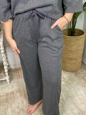 Black Herringbone Jacquard Super Soft Set