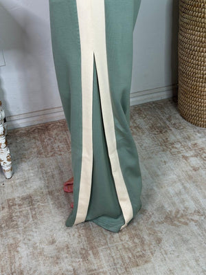 Sage or Brown + Cream Trim Luxeknit Super Soft Set