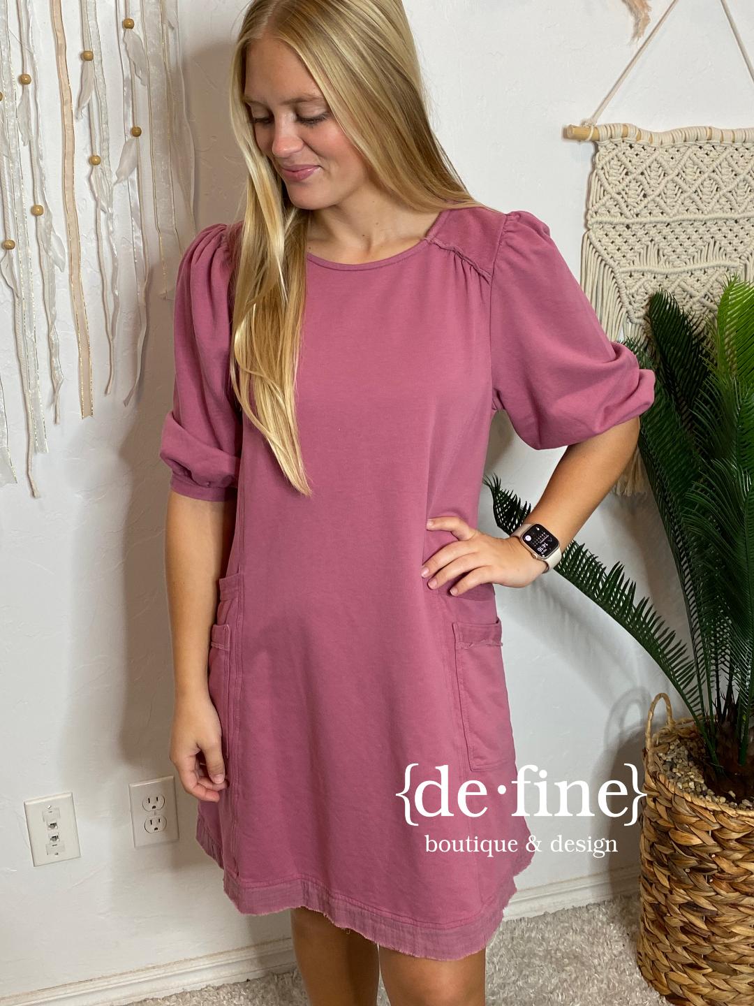 Mauve T-Shirt Dress