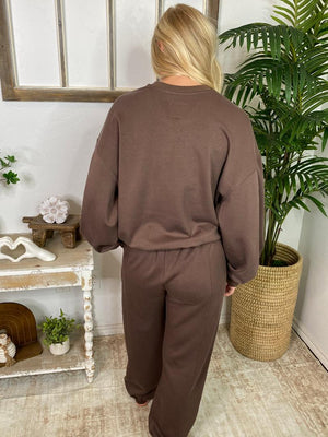 Chocolate Cupro Jogger Pant Set - Sold Separately