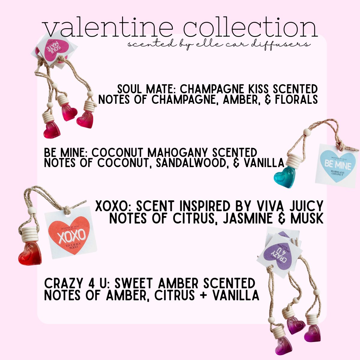 Valentine Car Oil Diffusers