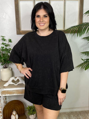 Mineral Wash Shorts Set in 4 Colors S-3XL