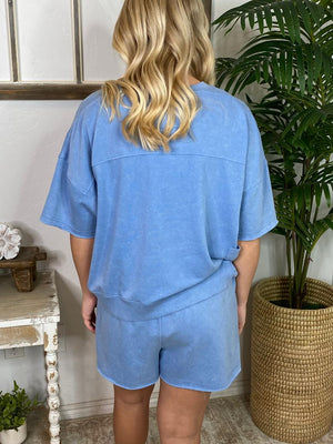 Mineral Wash Shorts Set in 4 Colors S-3XL