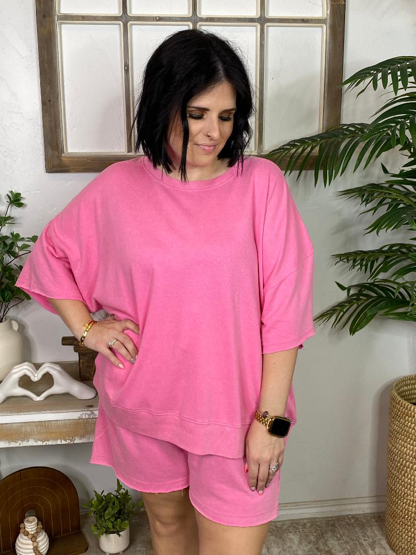 Mineral Wash Shorts Set in 4 Colors S-3XL