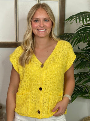 Bright Yellow Lightweight Sweater