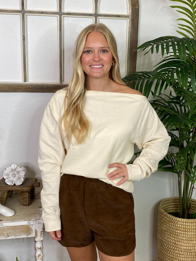 Chocolate Faux Suede Shorts