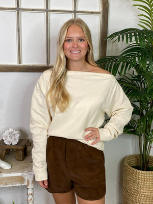 Chocolate Faux Suede Shorts