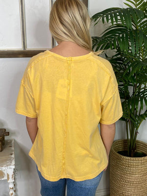 Mineral Washed Pocket Tee in 4 Colors