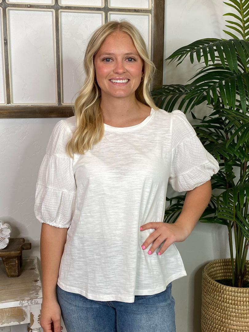 White Slub Tee