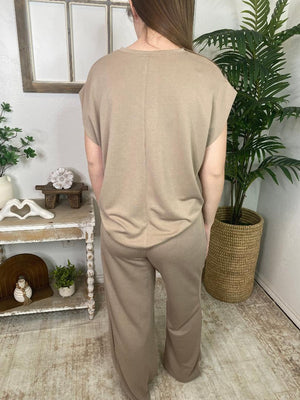 Mocha Sleeveless Pant Set - SO SOFT!!!