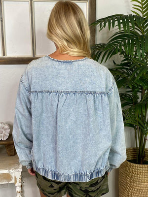 Mineral Washed Lightweight Denim Jacket S-3XL