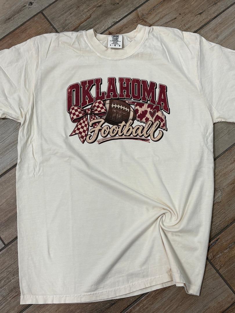 Oklahoma Football Vintage Bow Graphic Tee