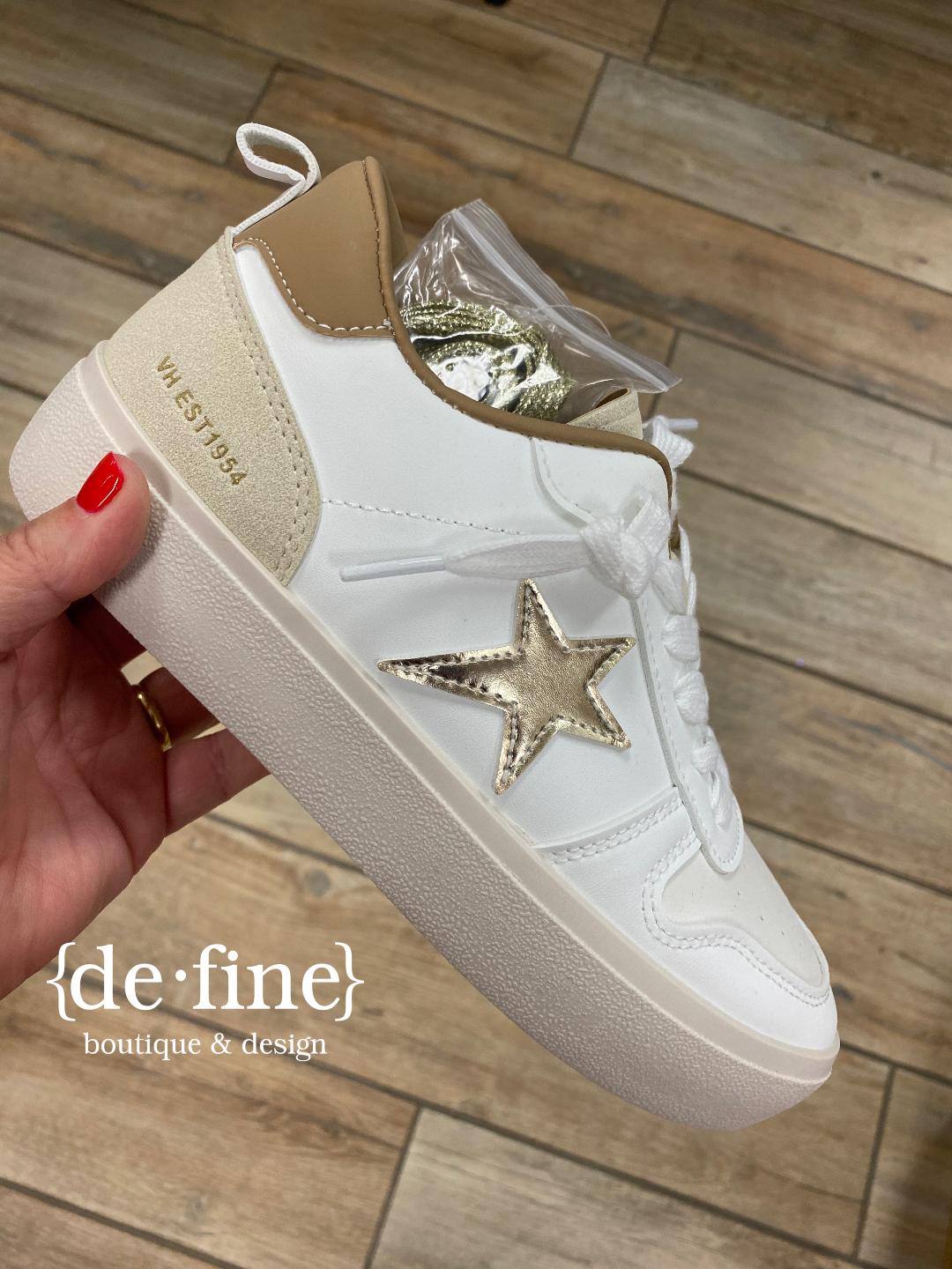 Vintage Havana Aura Camel and Gold Star Sneakers