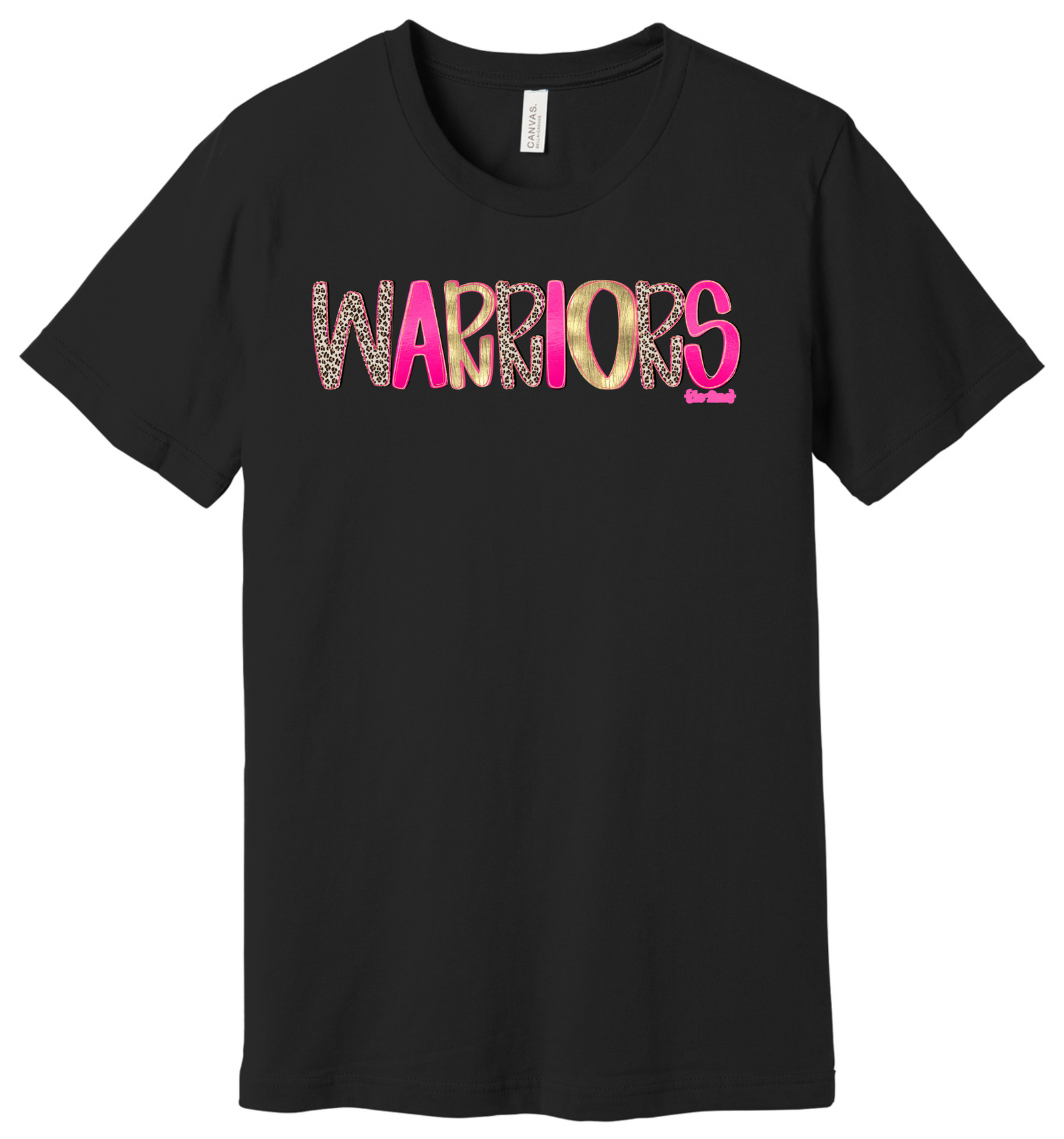 Pink and Gold with Leopard Warriors Graphic Tee