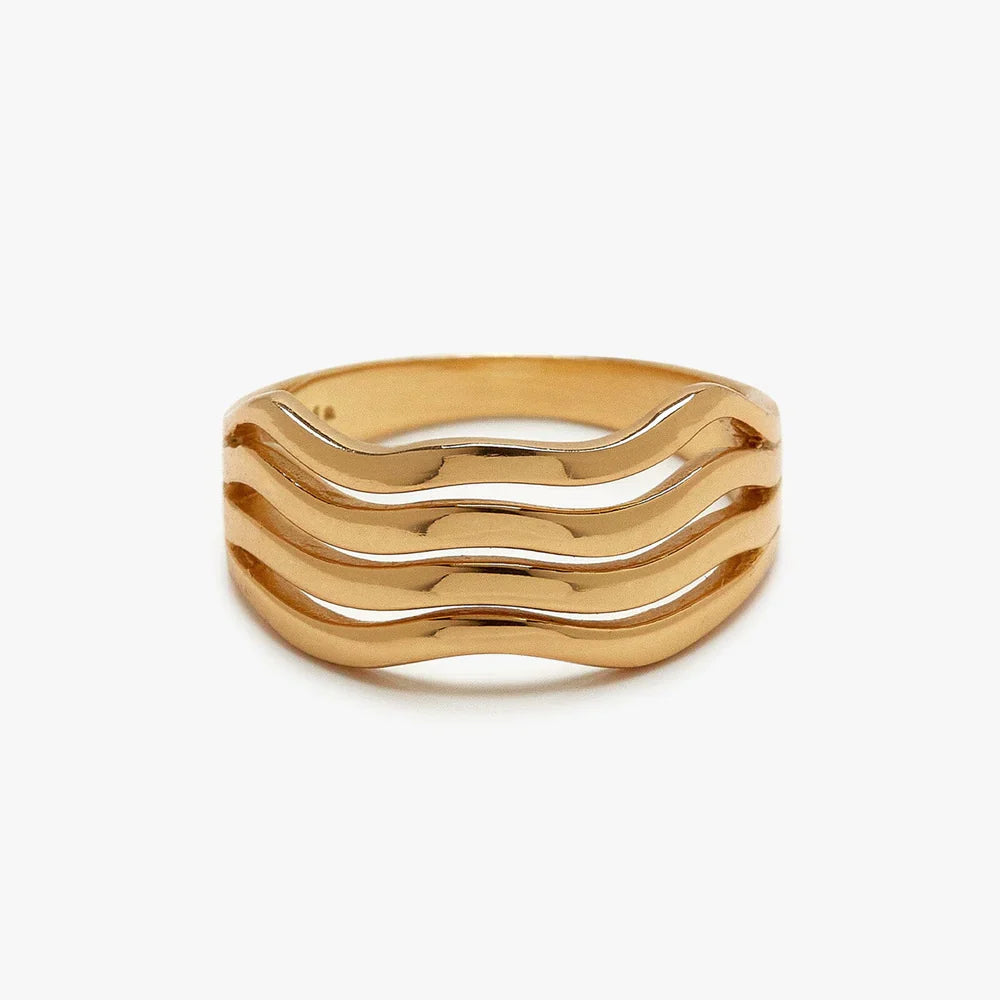 Pura Vida Gold Wavy Ring