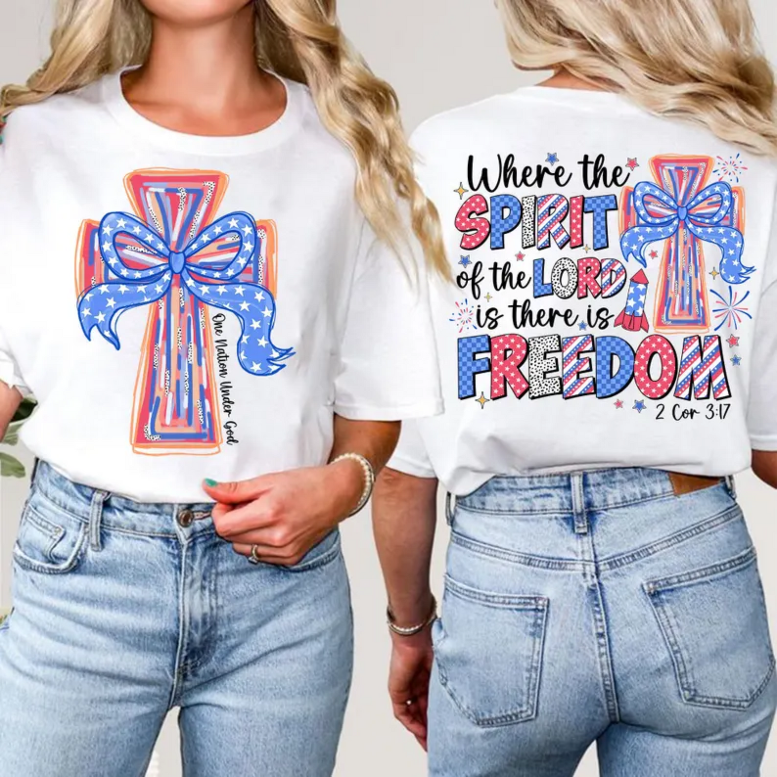 Where the Spirit of the Lord Is Cross Graphic Tee