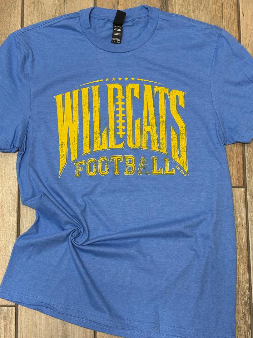 Wildcats Football Grunge Graphic Tee