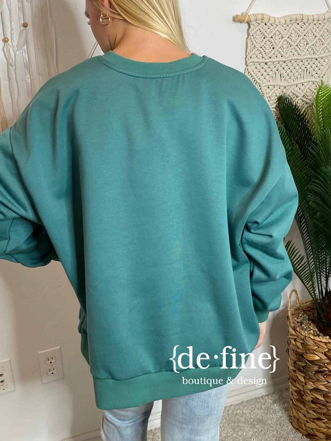 Teal and Pink Vacay Sweatshirt