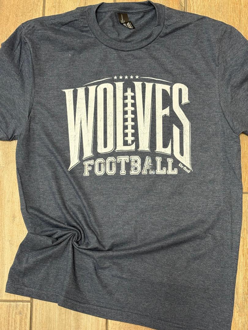 Wolves Football Grunge Graphic Tee