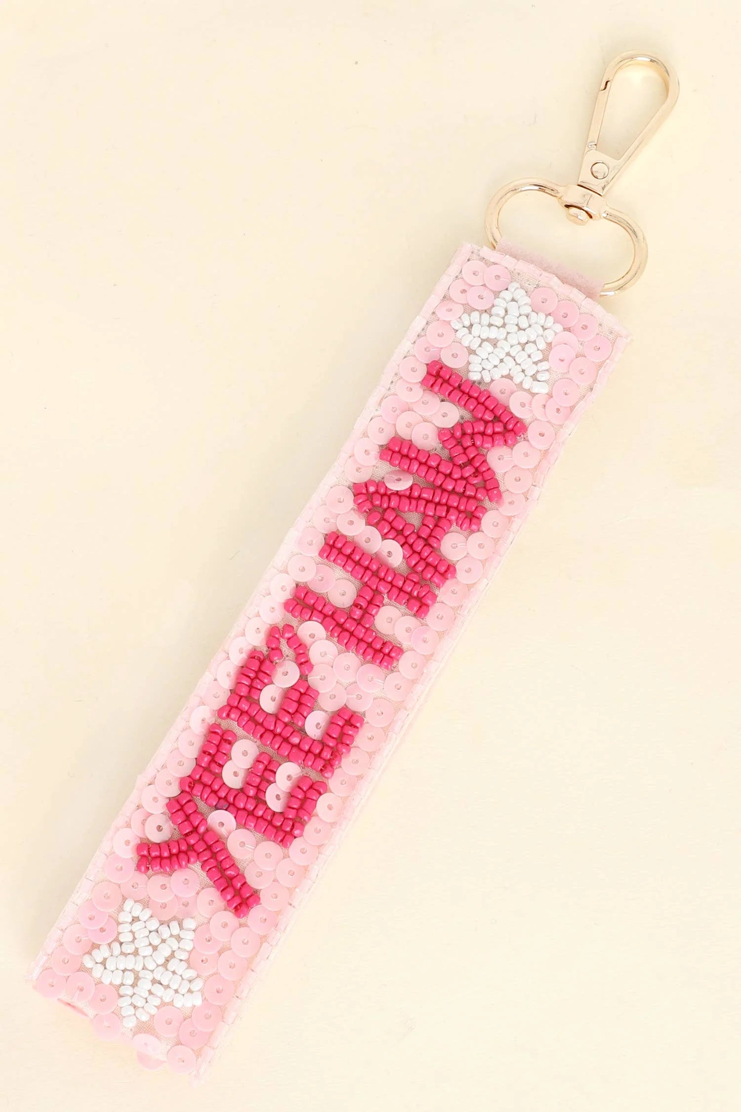 Yeehaw Pink Sequin Keychain