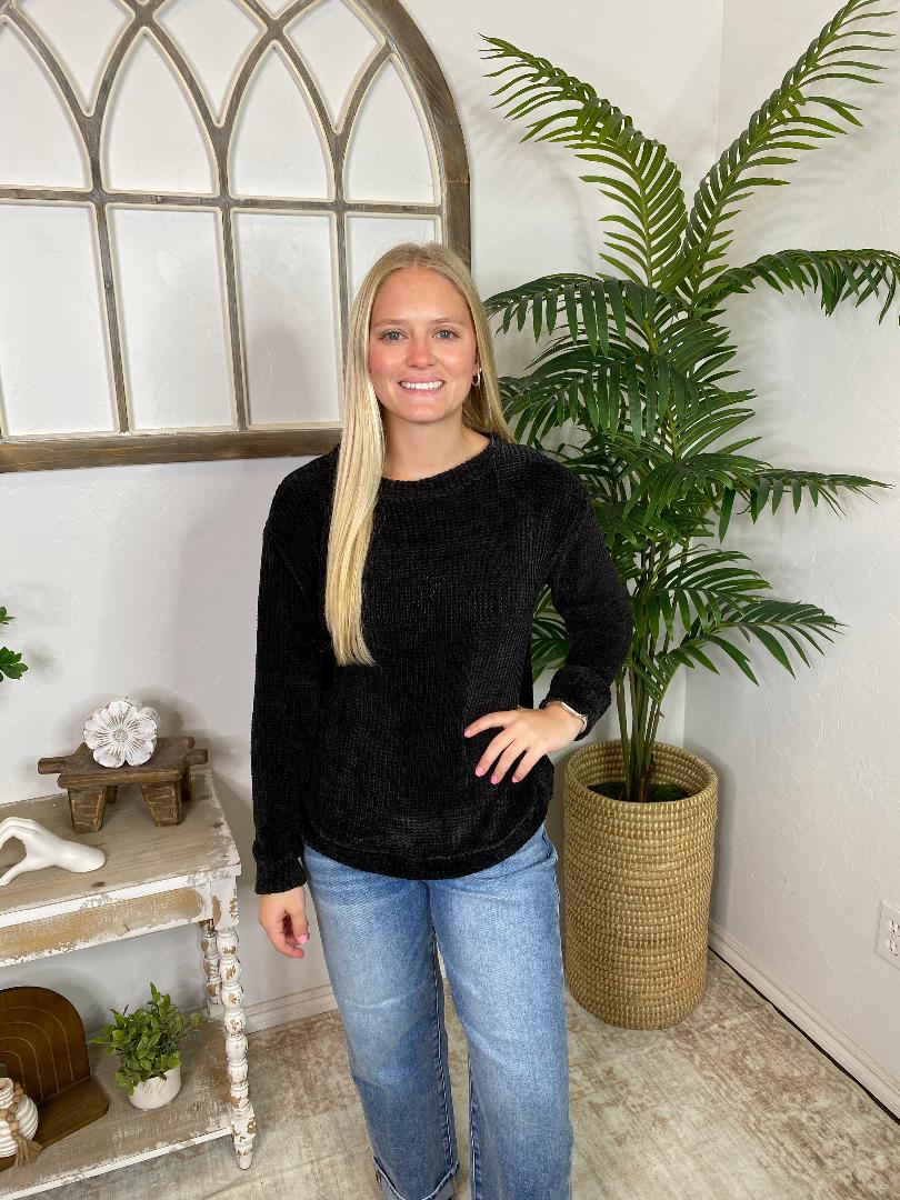 DOORBUSTER!! Chenille Waffle Sweater