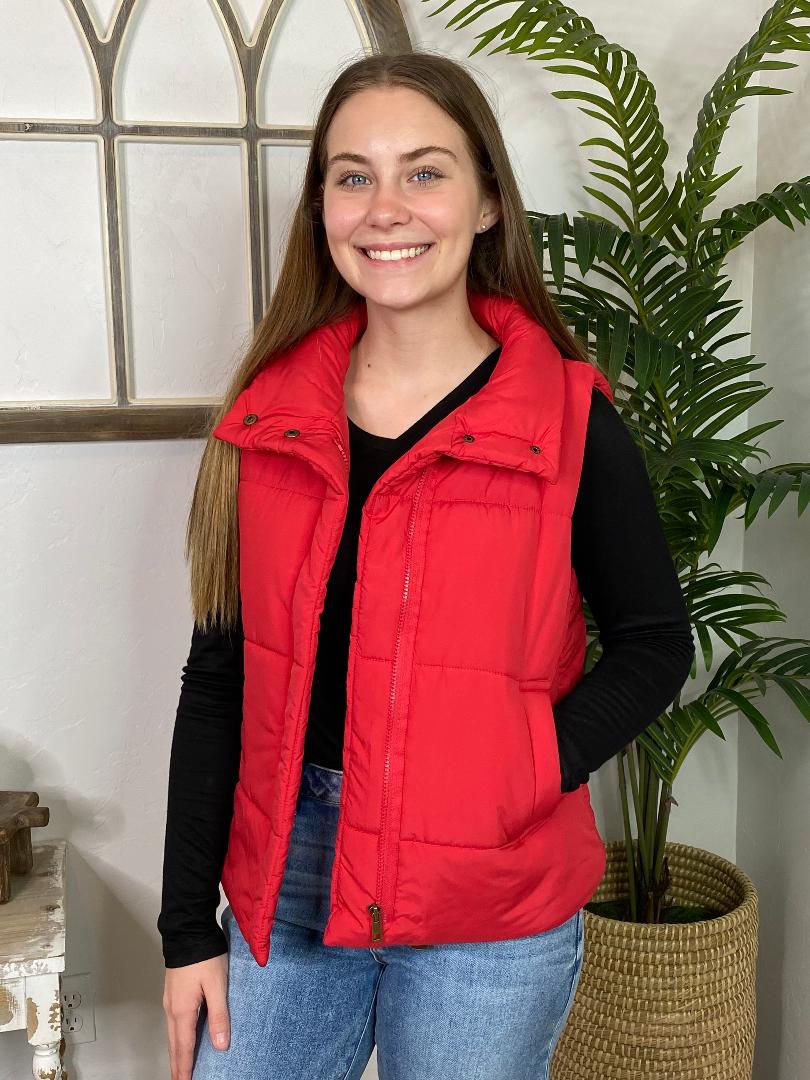 Red Puffer Vest