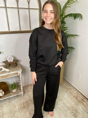 DOORBUSTER!! Scuba Crewneck and Wide Leg Set