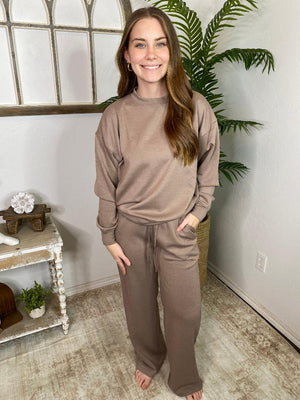 DOORBUSTER!! Scuba Crewneck and Wide Leg Set