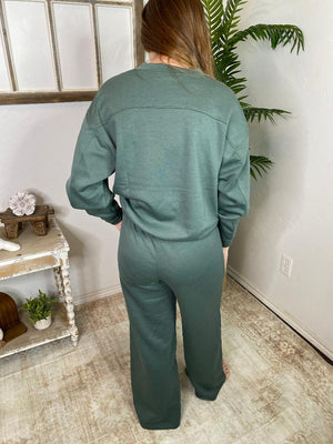 DOORBUSTER!! Scuba Crewneck and Wide Leg Set