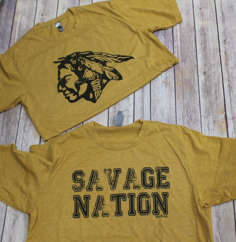 Tecumseh Savages Mascot or Savage Nation Tees