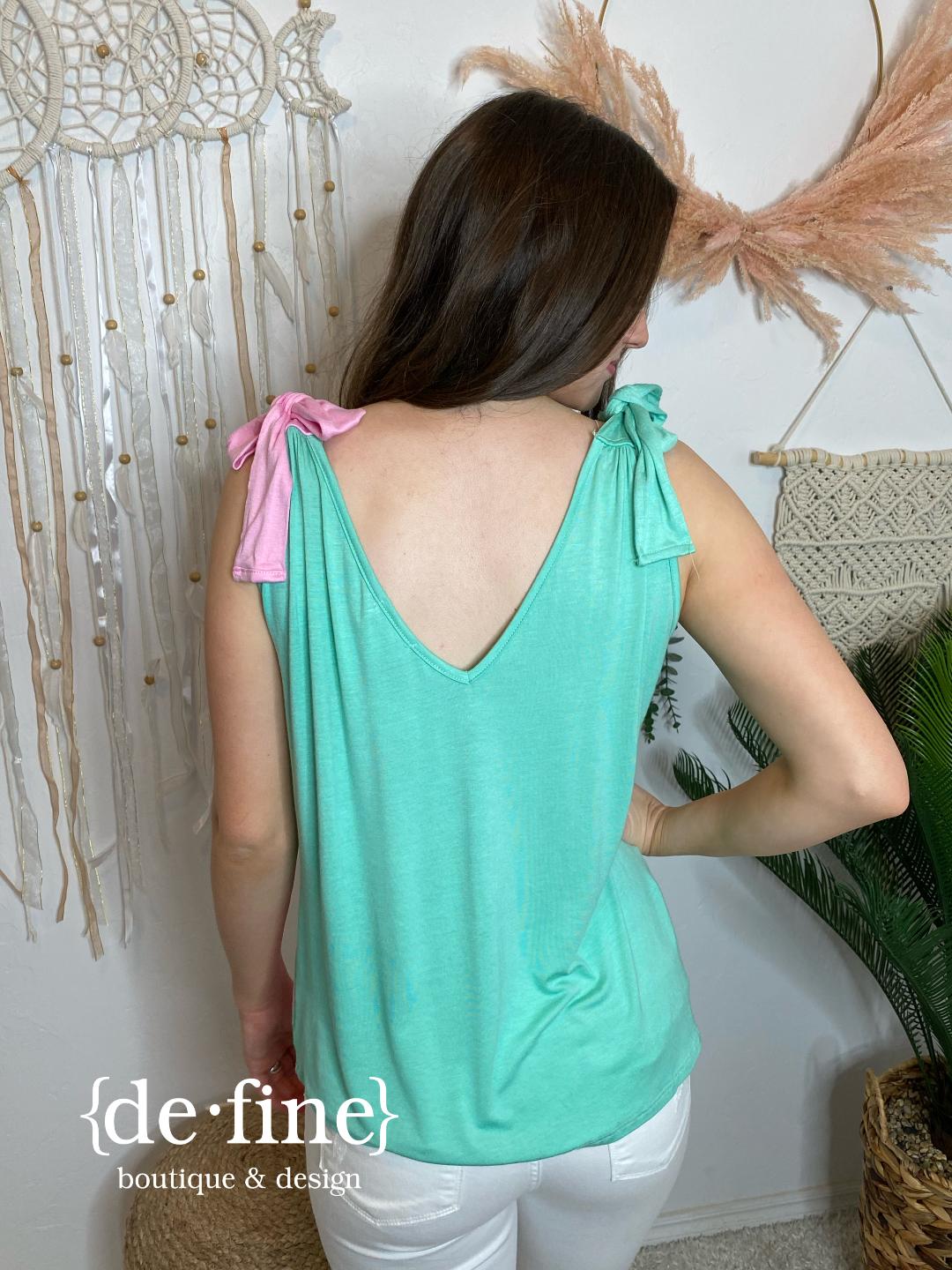 Duo Pink and Turquoise Tank