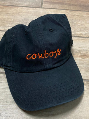 Sooners or Cowboys Washed Chino Caps with Adjustable Strap