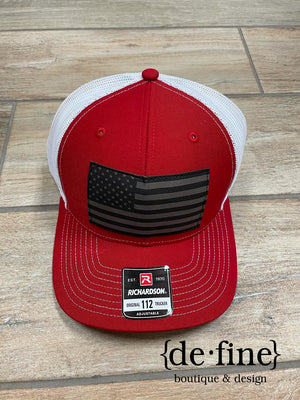 Flag Leather Patch Hats